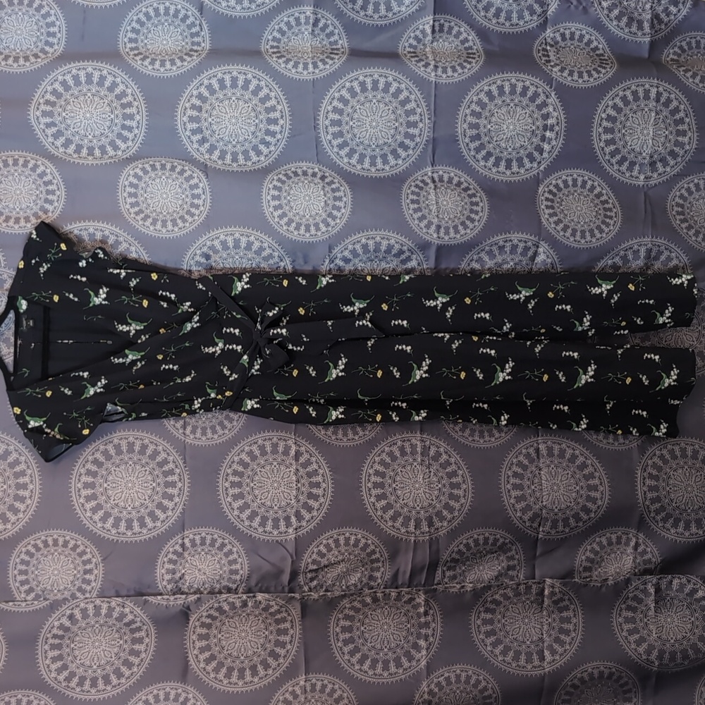 Ann Taylor Navy Blue Floral Jumpsuit